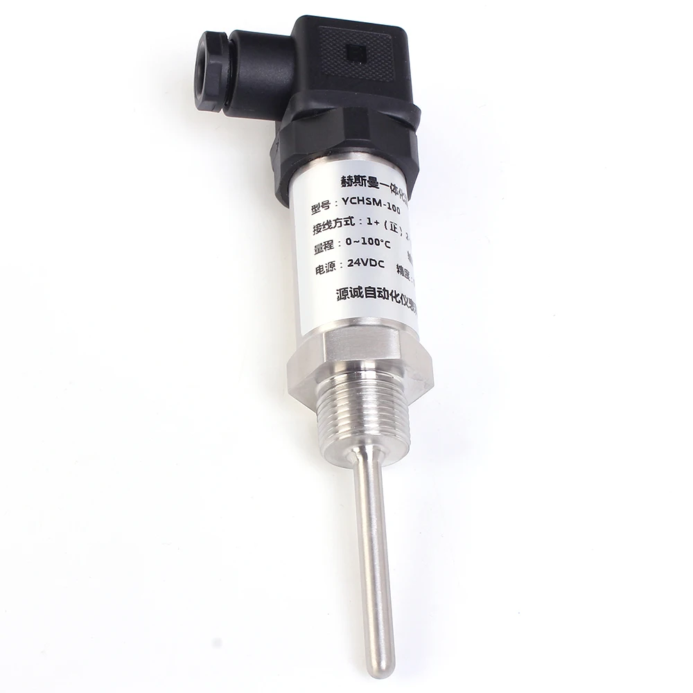 -100-600 Celsius PT100 Temperature Transmitter 4-20mA M20X1.5 Thread 50MM Plug-in Integrated Temperature Sensor Monitor Module