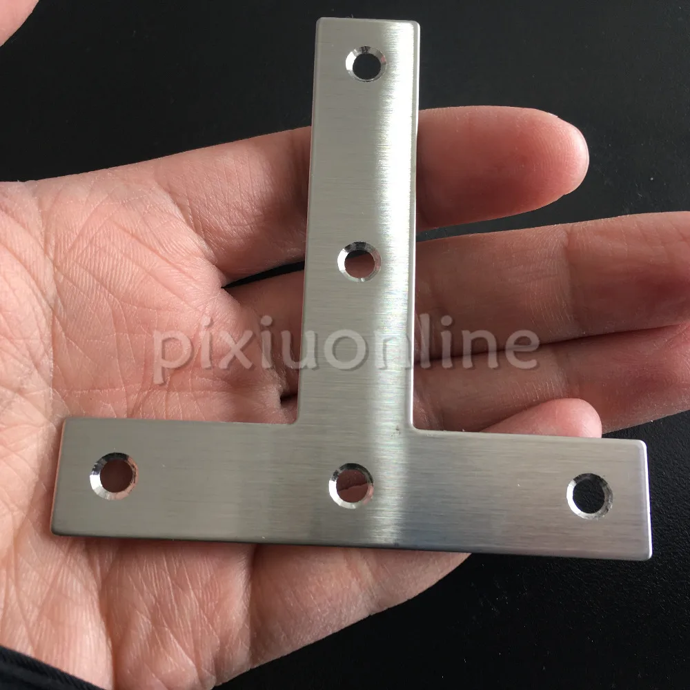 DS298b T-shaped Stainless Steel Corner Brace DIY Furniture Making Multi Aperture Steel Free Shipping Italy Brazil USA Furniture