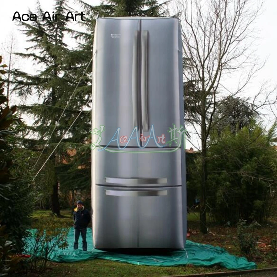 Promotional Giant Inflatable Advertising fridge model,ice box/refrigerator replica for promotion