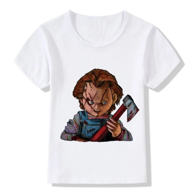 Children Fashion Chucky Devil Baby Hip Hop Funny T shirt Kids Clothes Boys Girls Summer Short Sleeve Tops,HKP5114