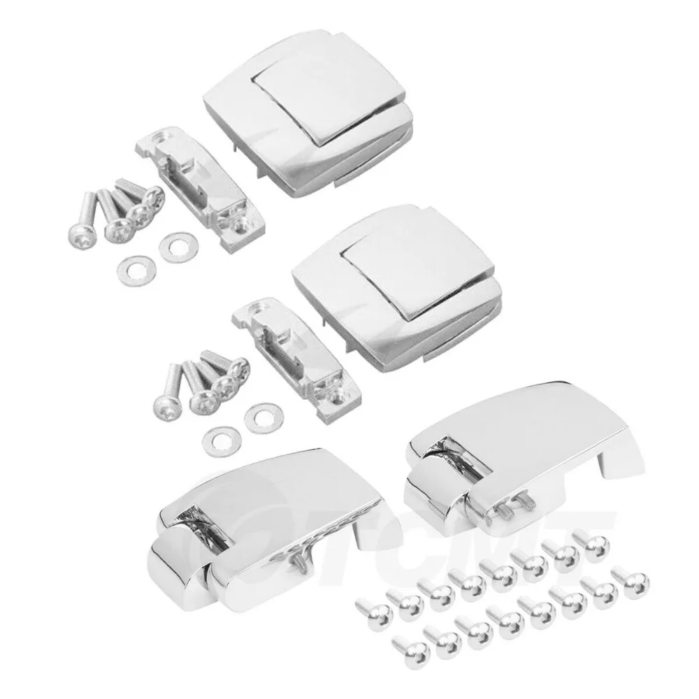 

Motorcycle Razor Chopped King Pack Trunk Latches Hinges For Harley Tour Pak Touring Road King Street Trike Glide 88-13