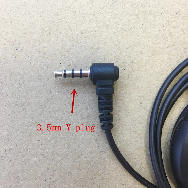 3.5mm Y plug headphone for YAESU VX-3R/5R/10/110/132/168/210/300 FT-50/60R Vertex standard etc Walkie Talkie