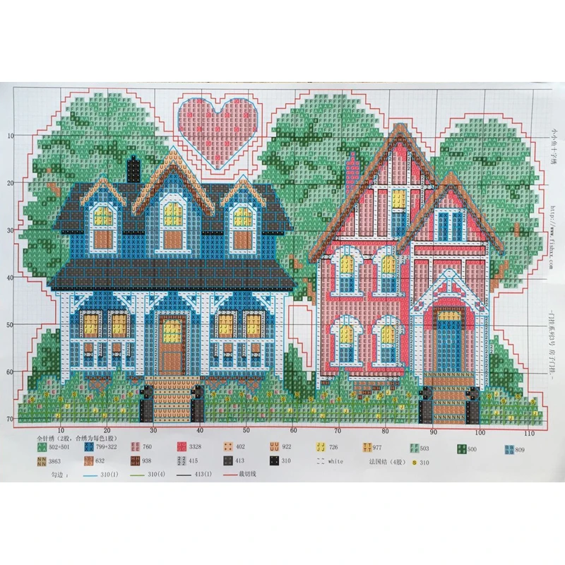 Plastic Kruissteek Woondecoratie Landschap Welkom Geteld Kruissteek Banner Kit 14 Count Borduren Sets Hoge Kwaliteit
