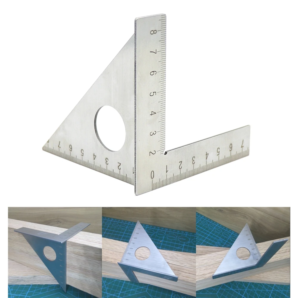 Woodworking Ruler Square Layout Miter Triangle Rafter 45degree 90degree Metric Gauge Axis