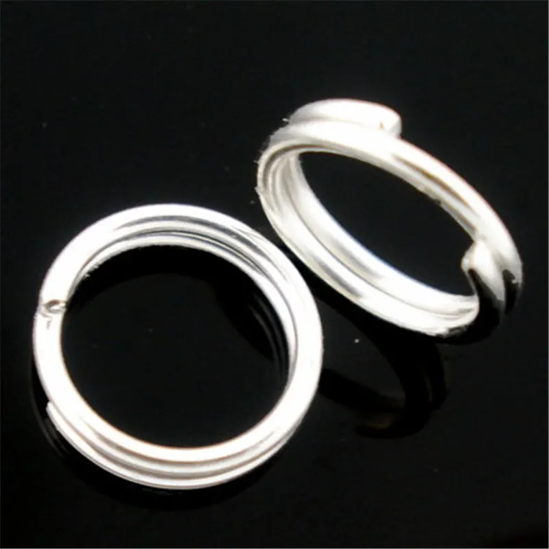 DoreenBeads 400 PCs Silver color Double Loops Open Jump Rings 8mm Dia. Findings (B04161), yiwu