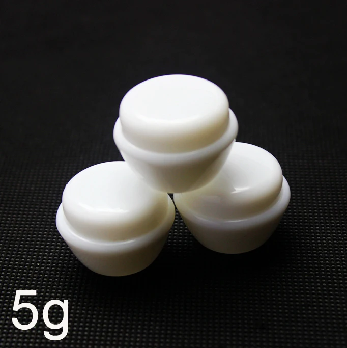 

White cream jar, plastic cosmetic container,sample jar, 5g