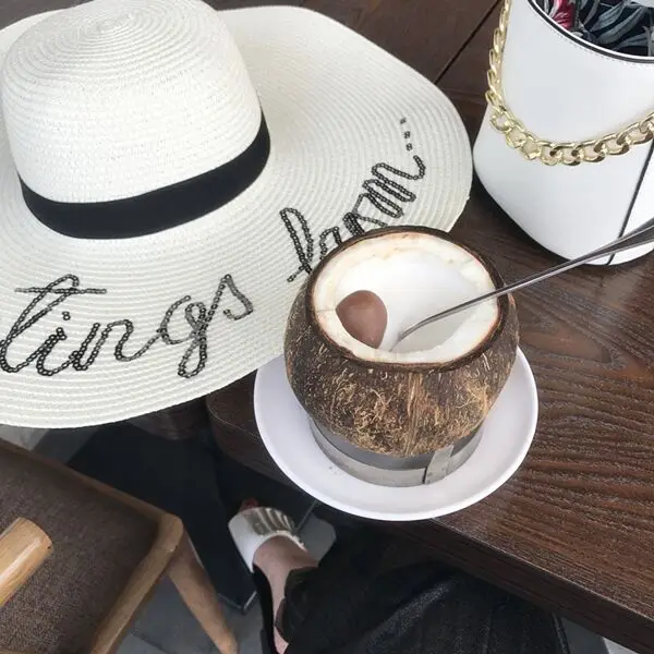 2018 Summer Large Brim Sun Hats For Women Fashion Sequins Letter do not disturb Embroidery Folded Floppy Hat Bohemia Beach Cap