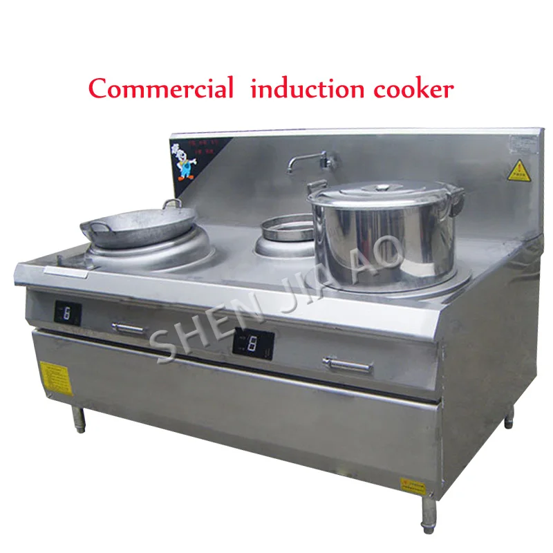 Commercial Electromagnetic Frying Stove 15kw High-power Flat Concave Hotel restaurant kitchen induction cooker Dual-cooker 380v