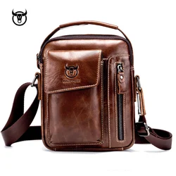 Neue Echtes Leder herren Umhängetasche Umhängetasche Vintage Rindsleder Umhängetasche für männliche Kleine Casual handtasche