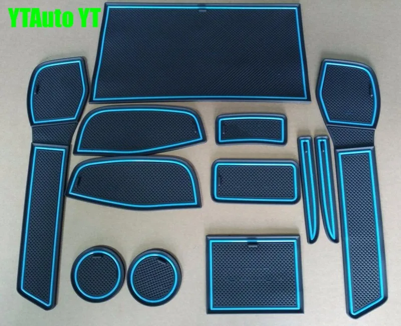 Non-slip Interior door pad cup mat door gate slot mat for nissan qashqai J11 2014 2015 2016,12pcs/lot,car styling,