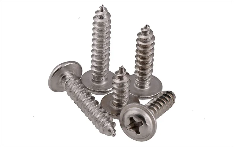 304 stainless steel Round head screws self-tapping screws with Padded M2 M2.3  M2.6 M3 M4 screws PWA screws