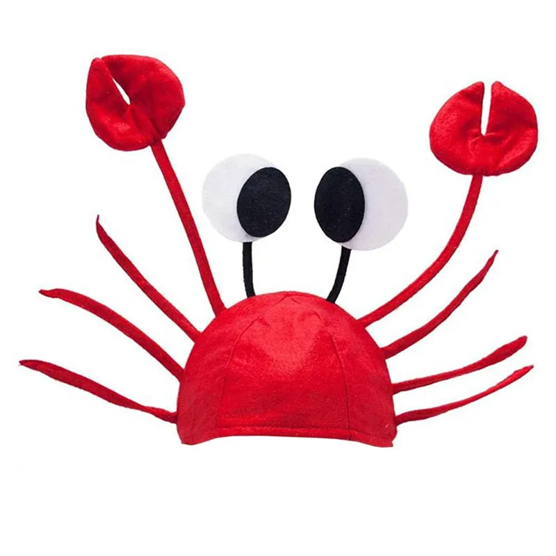 

Funny Christmas Red Lobster Crab Sea Animal Hat Costume Accessory Adult Child Cap Gift 2016