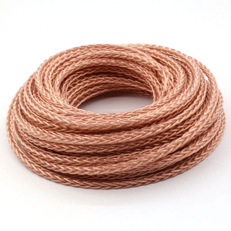 HC8T 8 твист кабель PTFE OCC медные наушники Обновление Аудио DIY провод/кабель для аудио наушников провод