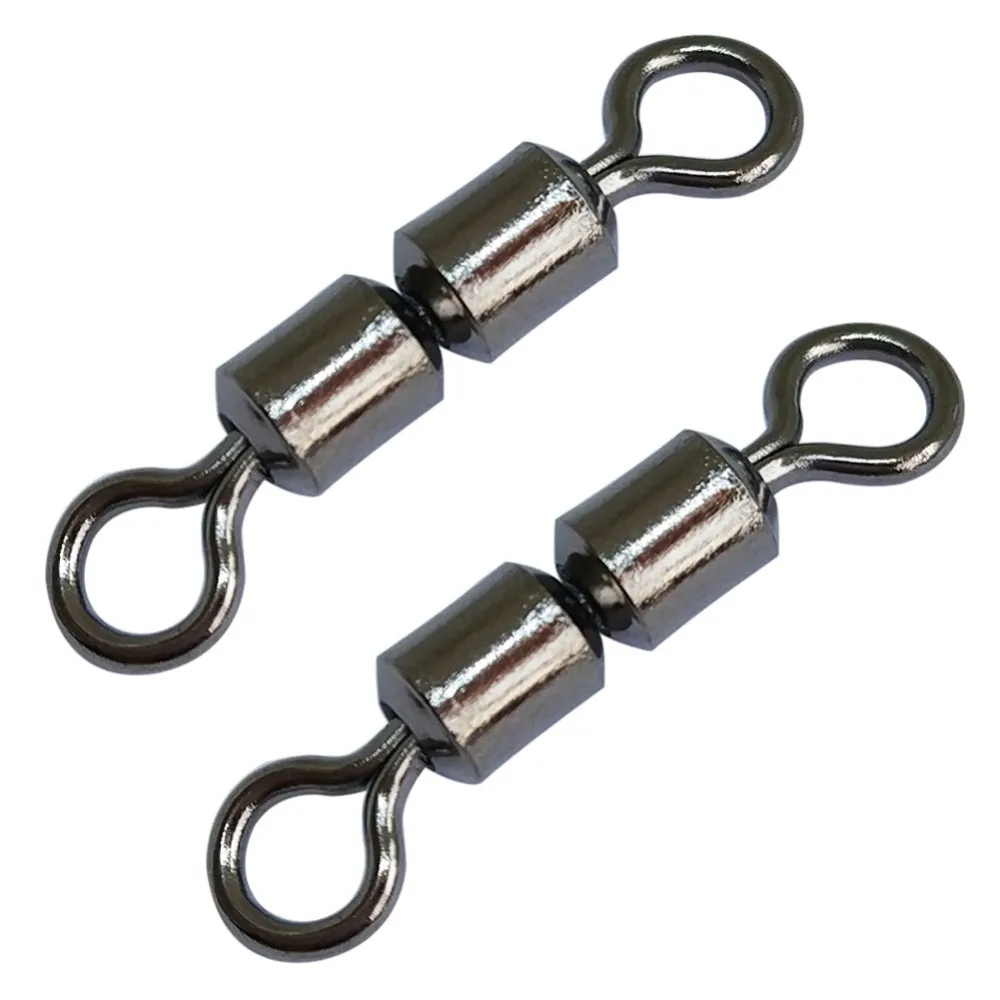 100/500/1000PCS High Speed Double Fishing Swivel Saltwater Freshwater Stainless Fishing 2 Swivels Catfish Fishing Lure Connector