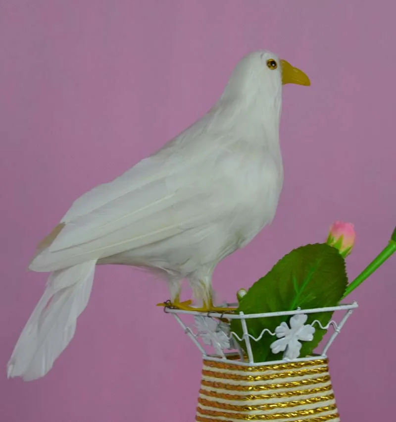 

simulation dove toy about 25cm white bird of peace, plastic&feather dove decoration gift ,Christmas gift w5544