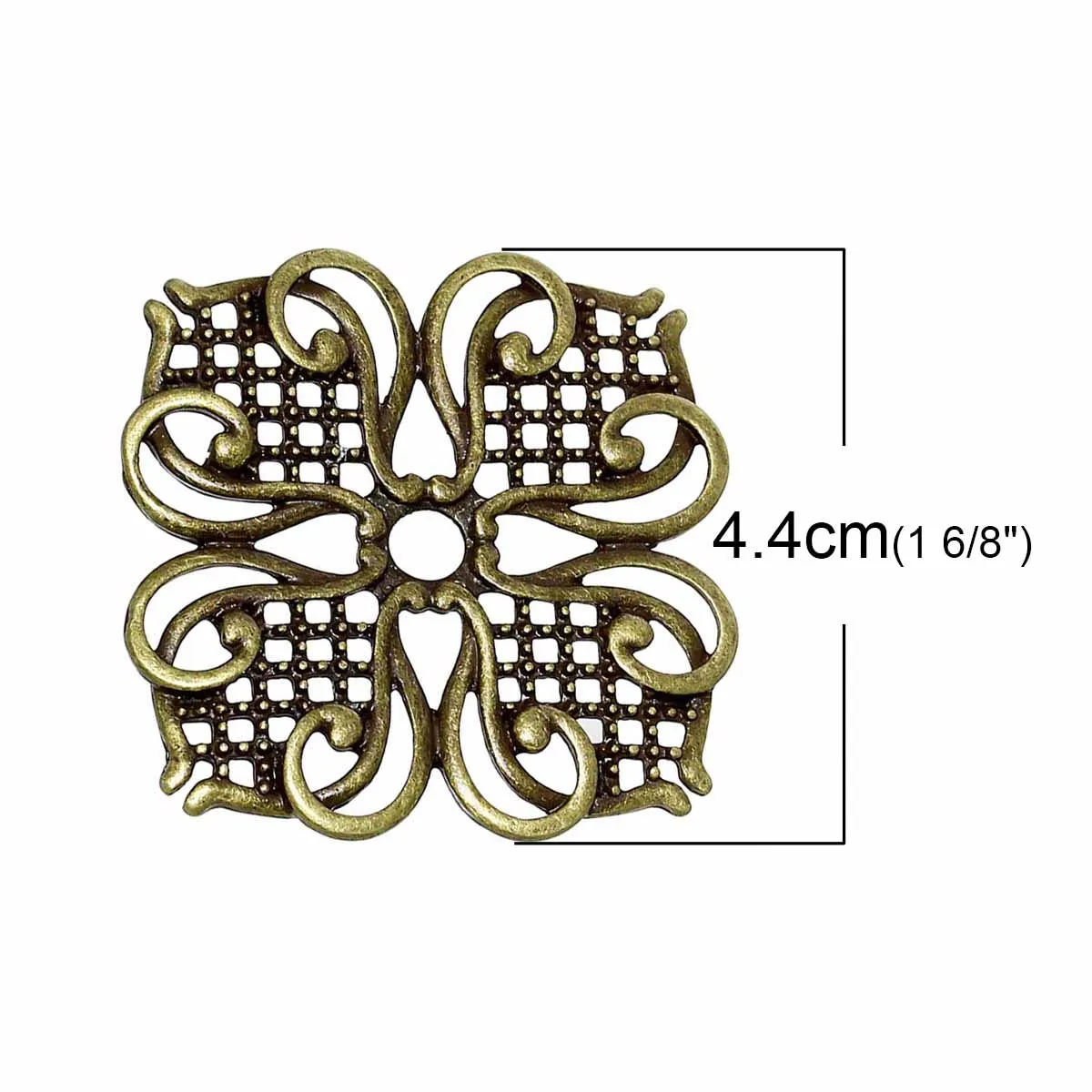 8SEASONS Embellishments Findings Flower Hollow Antique Bronze 44mm(1 6/8