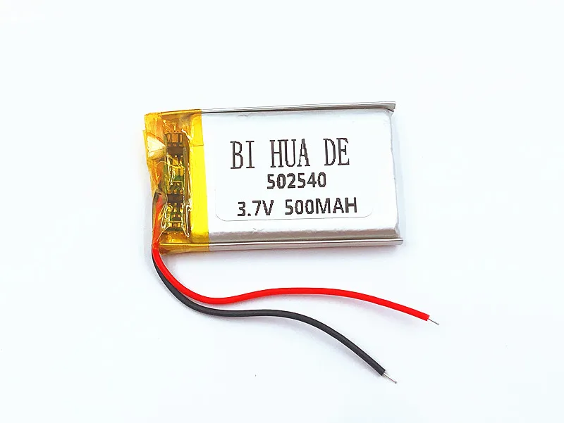 Li-Po 3.7V 500mAh 502540 Lithium Polymer Li-Po  li ion Rechargeable Battery cells For Mp3 MP4 MP5 GPS