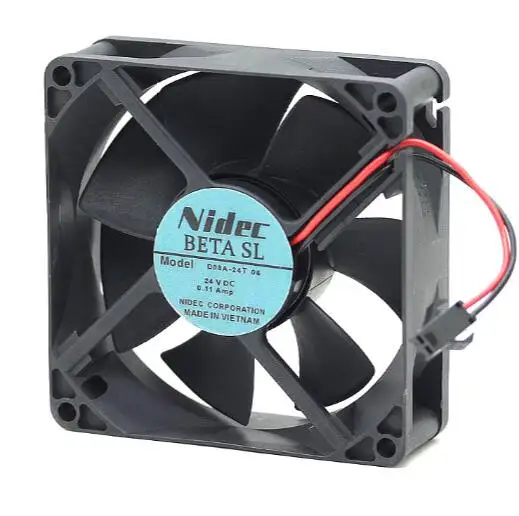 

Original Nidec D08A-24TU 80*80*25 06 DC 0.11A 24V 2 wire cooling fan