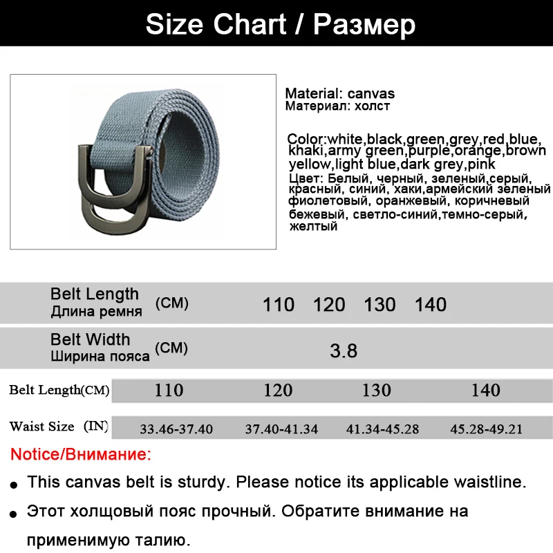 Maikun Men\'s Canvas Belts for Women Tactical Belt for Military Jeans Double Ring Buckle Belts