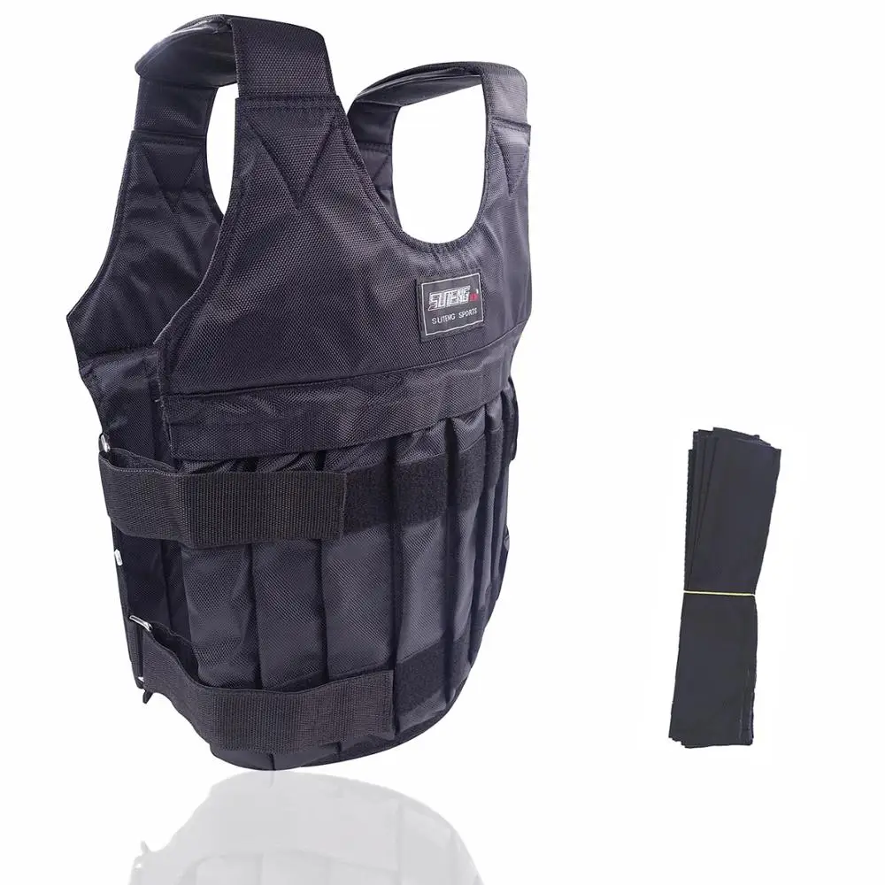 Chaleco de peso ajustable de 20/50KG, accesorios de entrenamiento para gimnasio en casa, chaqueta ponderada, entrenamiento de fuerza para correr (pesas no incluidas)