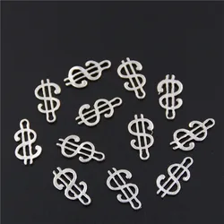 100PCS  Silver Color Dollar Sign Bead Spacer European Money Charms Fit For Jewelry Making Bracelet Necklace DIY A871