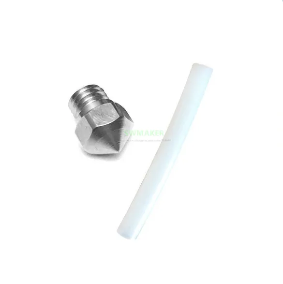 

1pcs stainless steel MK10 Nozzle 0.2~0.8mm 0.4mm 1.75mm with PTFE tube for Duplicator 4S, 4X / Flashforge 3D printer parts