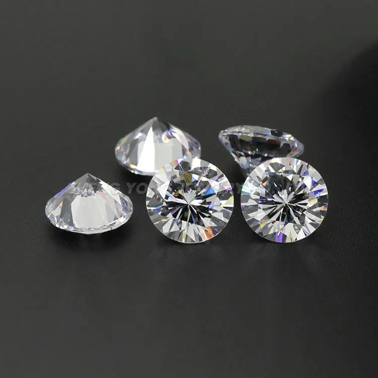 50pcs 5A White CZ 11mm Round Brilliant Cut Loose Synthetic Cubic Zirconia Stones