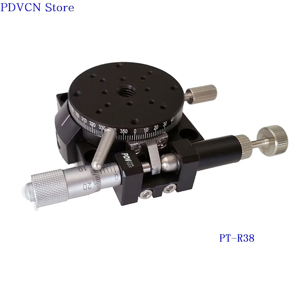 PT- R38/R60/R80/R100/R125 R Axis Manual Rotary Stage Rotation Stage Rotating Platform 360 degree rotary table