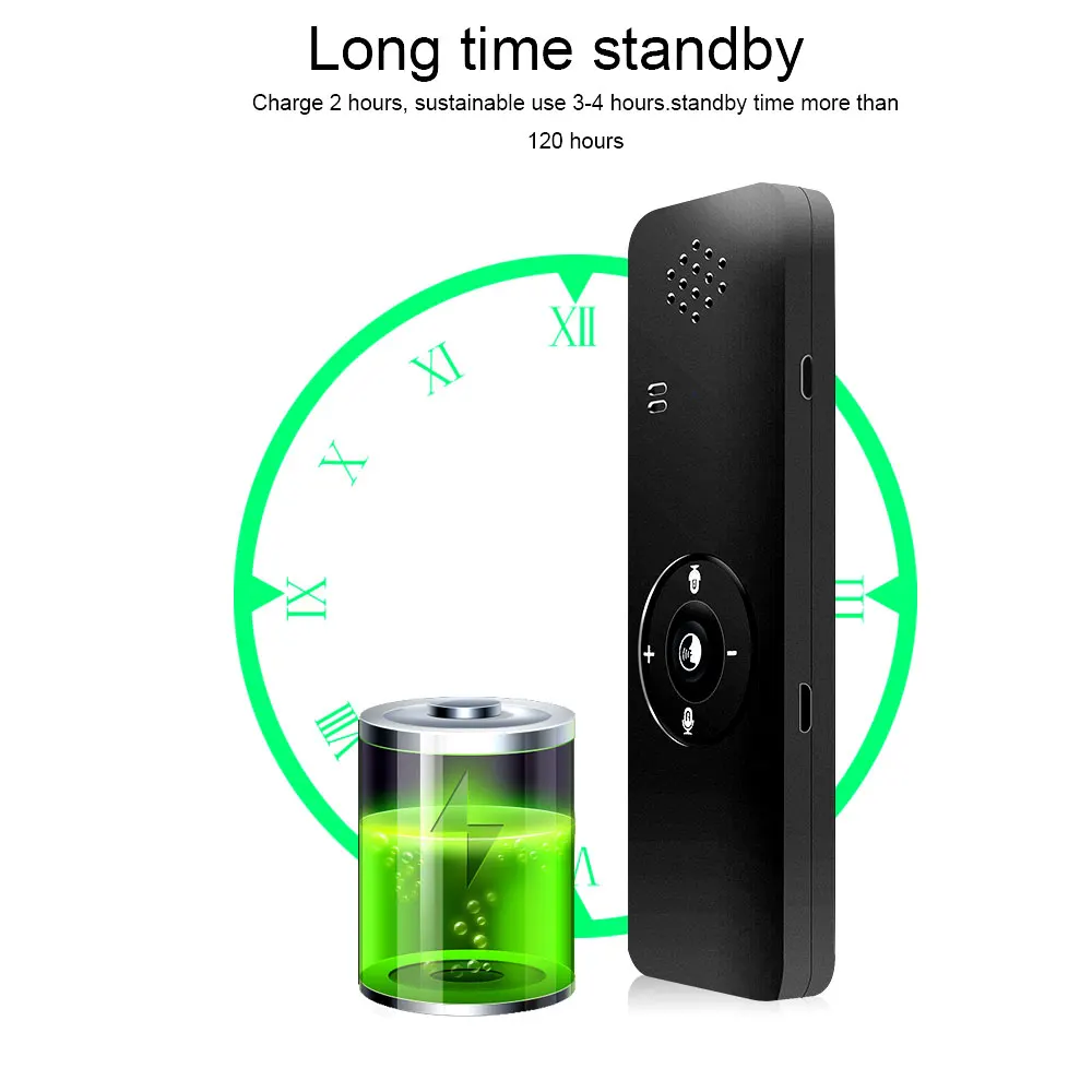 New Speech Offline T11 Translator Multi-Languages Smart Instant Bluetooth Portable long standby time