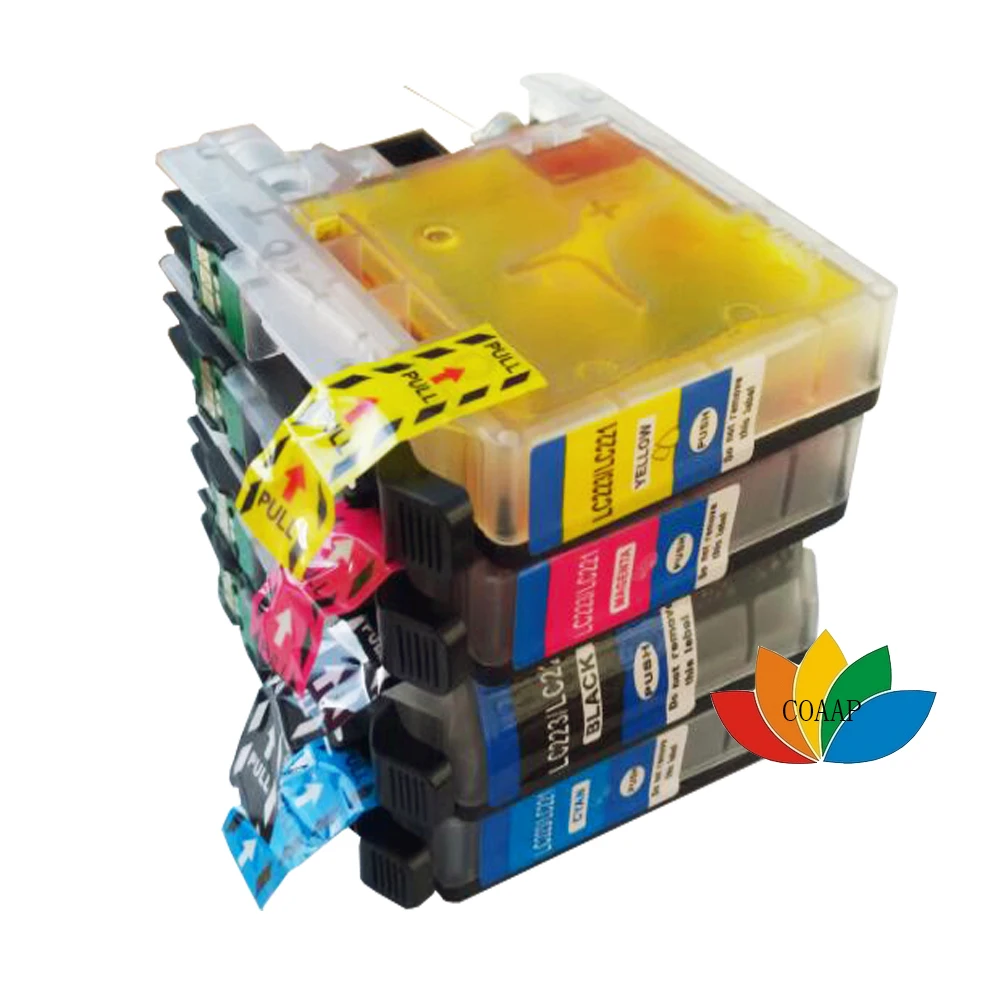 4x Compatible Inkjet Cartridge for Brother Printer Ink Cartridge lc223 inks for mfc-j5625dw j4420dw j4620dw eu market