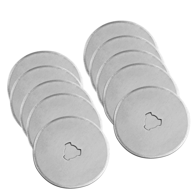 Imagem -06 - Lâminas de Corte Rotativas de 28 mm Lâminas Sobressalentes de Substituição Lâmina Circular de Corte de Papel Patchwork Tecido Couro Artesanato Acolchoado com 10 Peças