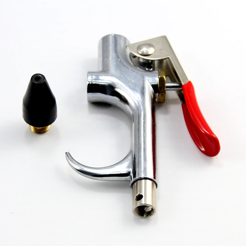 Air Blow Gun Tiny Kit Hand Tool Gap Dust Blow Zinc Alloy Body Narrow Space Blow Gun with Two Nozzles