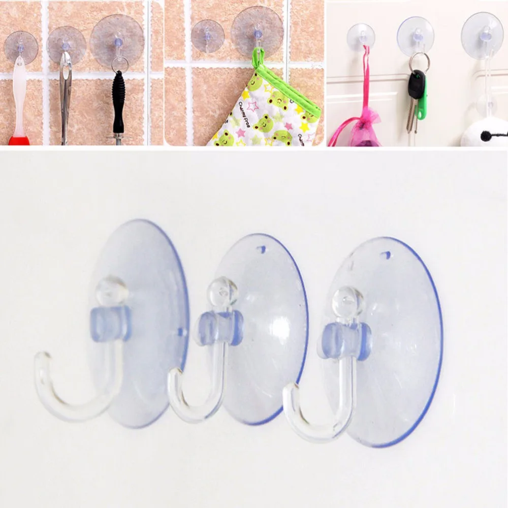 

Transparent Removable Bathroom Kitchen Wall Strong Suction Cup Hook Strong Vacuum Sucker Bathroom Kitchen Wall Strong Suction