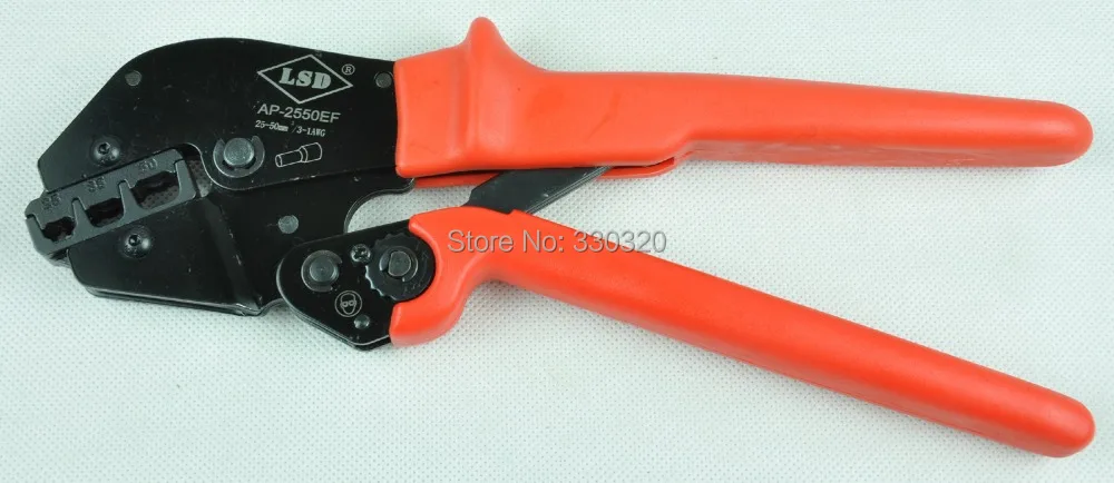 Ratchet crimping tool for cable ferrules 25-50mm2 4-1AWG AP-2550EF,bootlace ferrule crimping plier