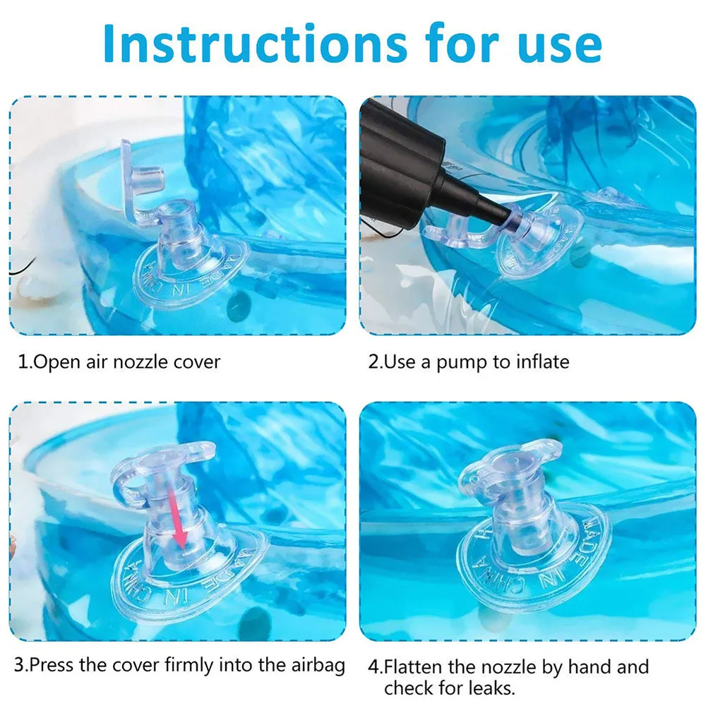 Baby Swimming Ring Float with Double Airbag Safety Seat Inflatable Infant Swim Ring Toy Kid Pool Bathtub Accessories Water Sport