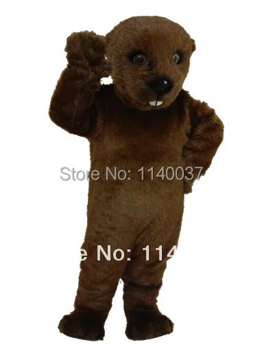 

mascot Dark Brown Otter Mascot Costume Cartoon Character carnival costume fancy Costume party