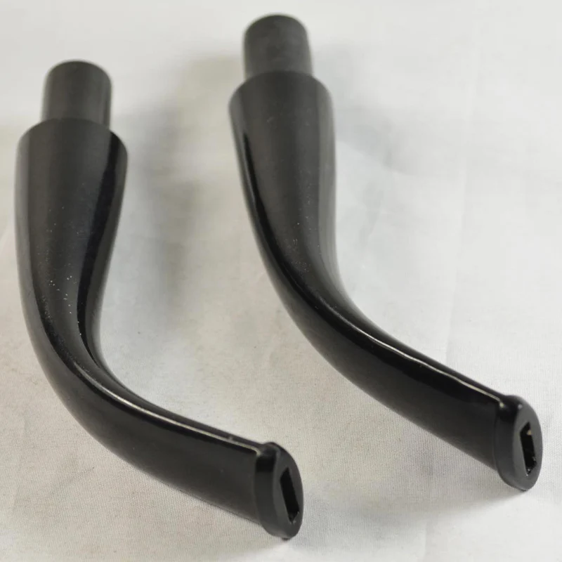 3pcs Ebonite Vulcanizates Mouthpieces Stem for Tobacco Smoking Pipe Black