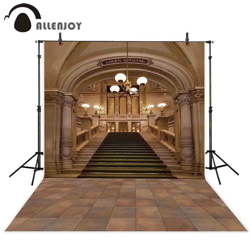 Allenjoy photo background vienna castle stairs luxury retro hall backdrop photophone shoot prop photocall studio decor portrait