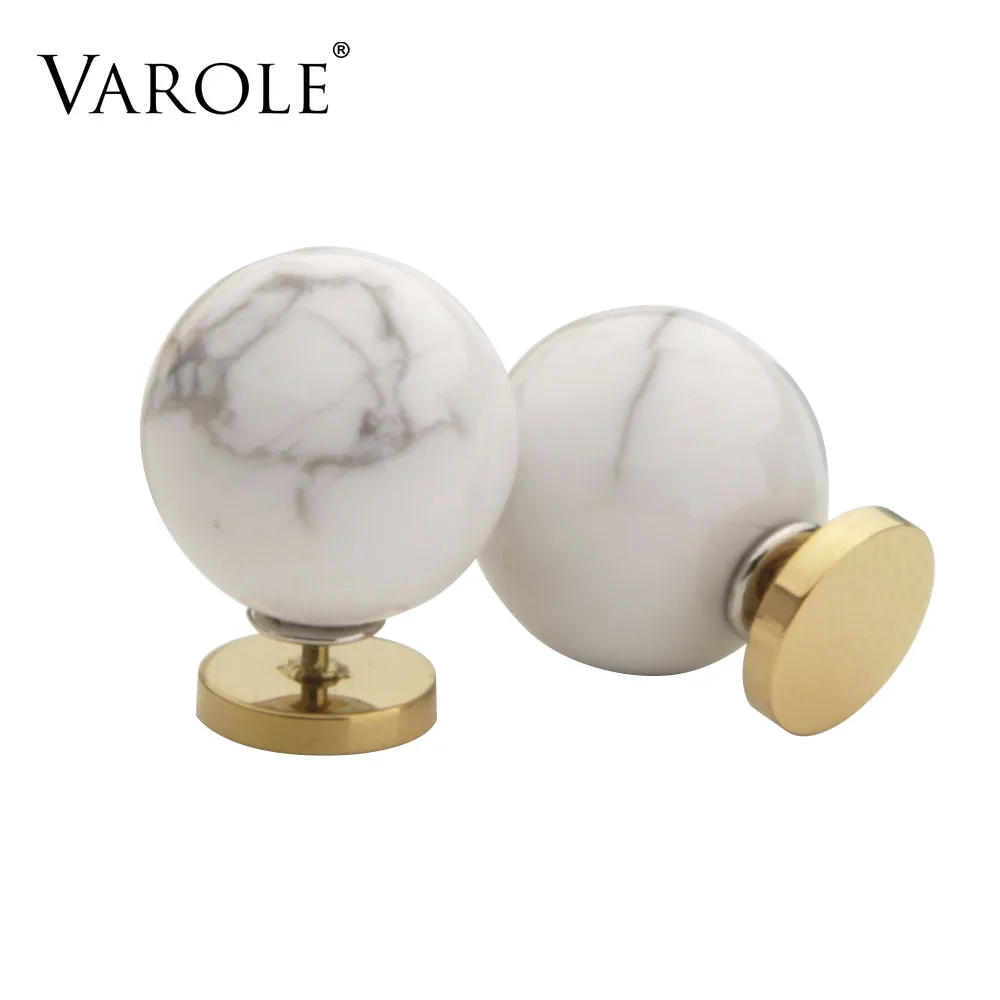 VAROLE Jewelry Imitation Kallaite Bead Earring Stud Earrings Gold Color Earings Stainless Steel Earrings For Women Brincos 2017
