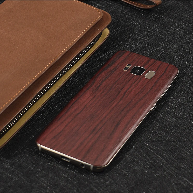 High Simulation Wood Grain Sticker Phone Back Paste Sticker For SAMSUNG Galaxy S10 Plus S10e S9 S8+ S7 Edge Note 9 8 5 A750 A9S