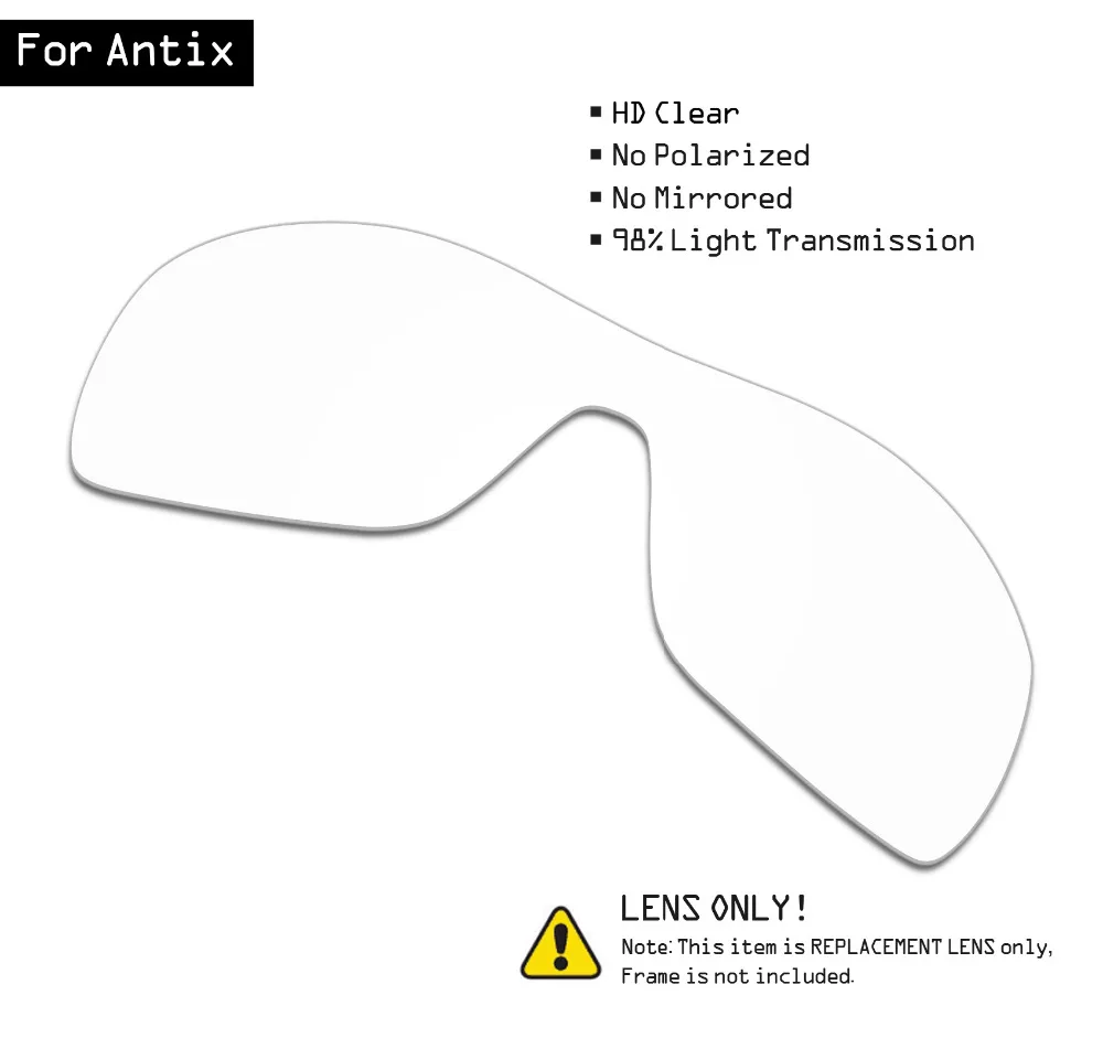 

SmartVLT Sunglasses Replacement Lenses for Oakley Antix - HD Clear