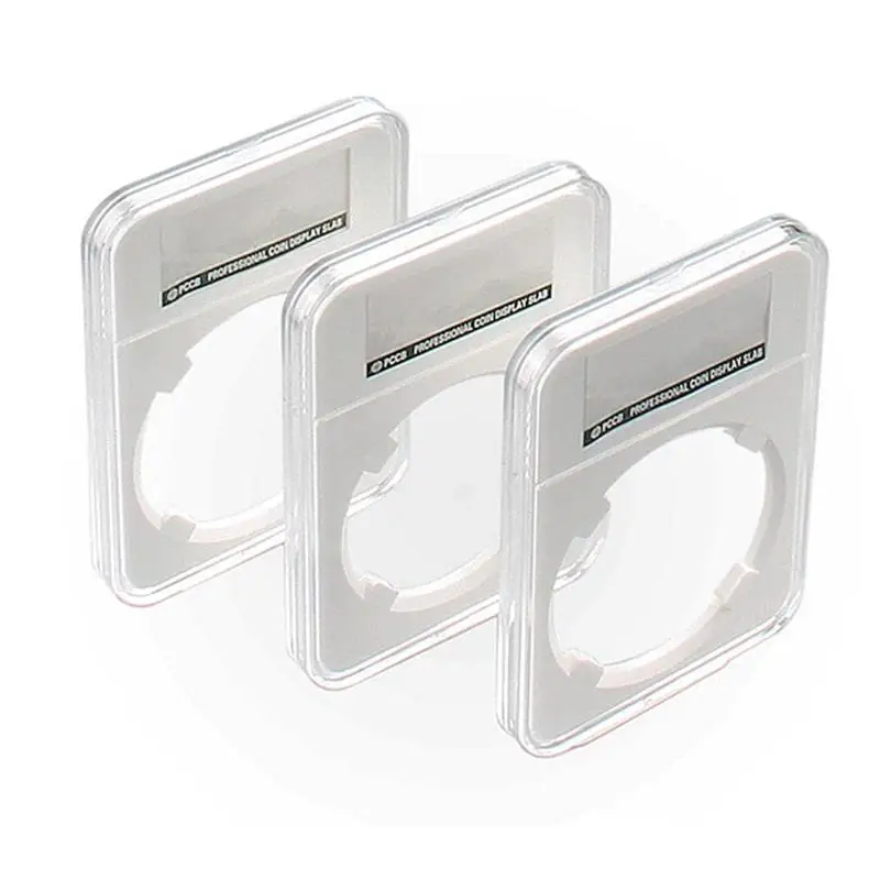 1Pc 40mm Fashion White Coin Storage Box Case Protector PCCB Protector NGC PCGS Grade Collection Box High Quality