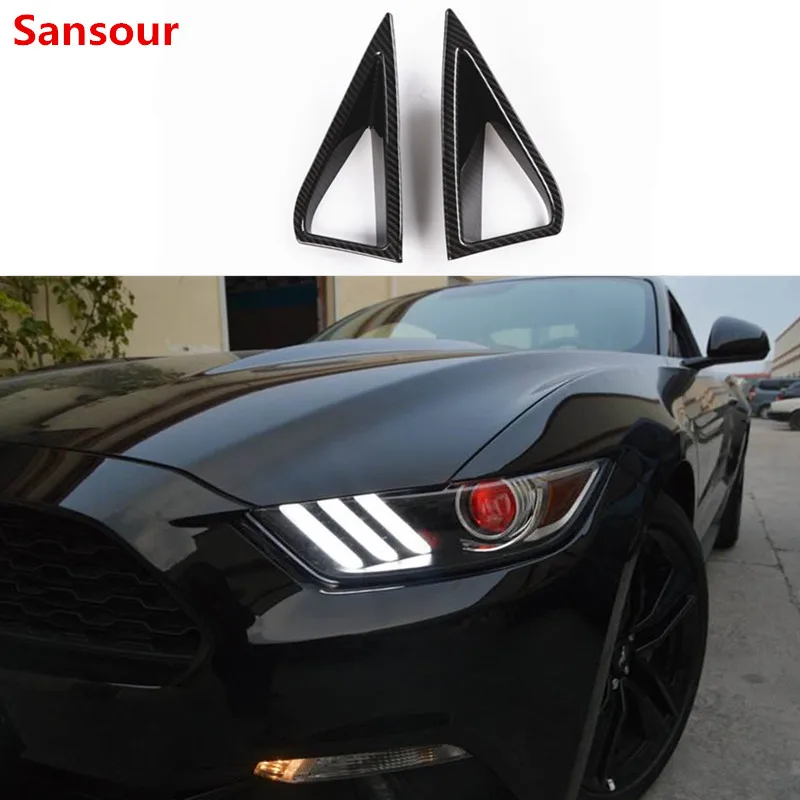 Sansour Car Daytime Running Lights Trim Lamp Cover Daylight fog lamp with Turn Signal style For Ford Mustang 2018