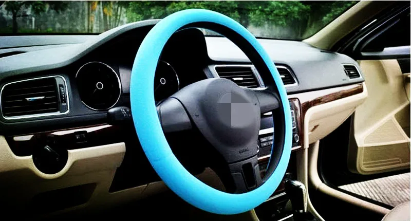 Car styling Hot silicone car steering wheel cover For Chrysler Aspen Pacifica PT Cruiser Sebring Town Country