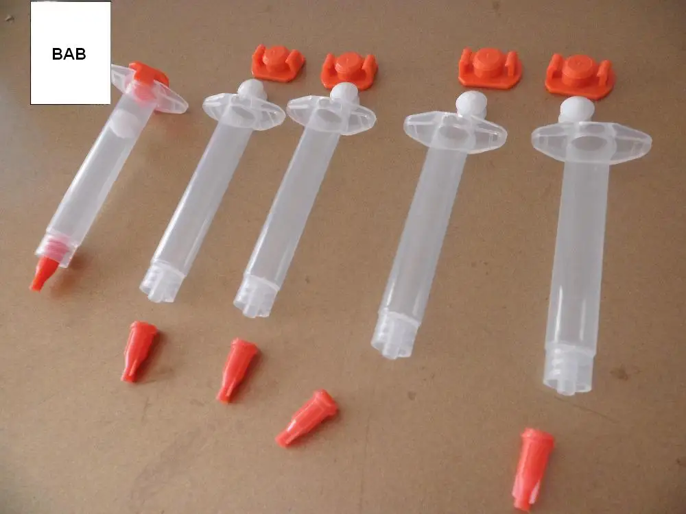 50 sets/lot air distribution 3CC dispense adhesive syring barrel sleeve piston,end caps,tip cap,glue dispenser,liquid dispenser