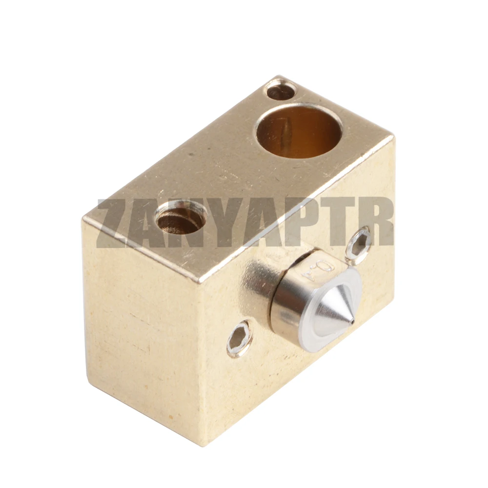 Zanyaptr-1 Pcs RepRap 3D Printer Extruder V6 Berkualitas Tinggi Heater Block untuk Hotend 22X16X12 Mm untuk M6 Nozzle