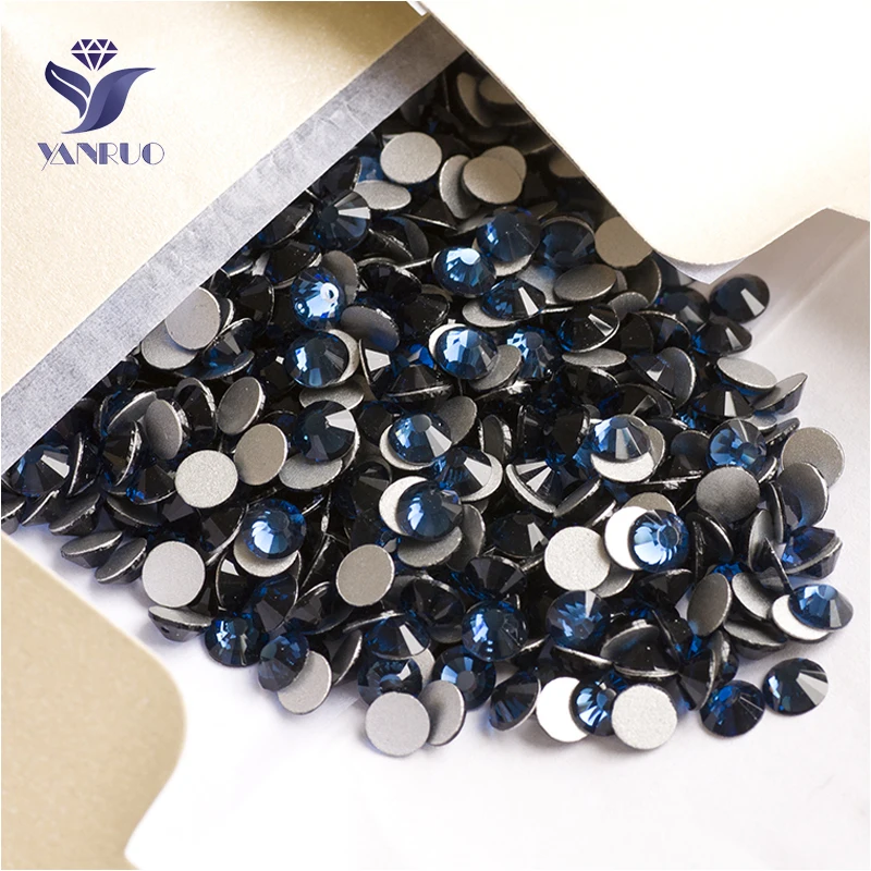 YANRUO 2058NoHF SS3-SS34 Montana Stick On Nails Flatback Strass Glass Stones Non Hot Fix Crystal Rhinestone For Nail Art