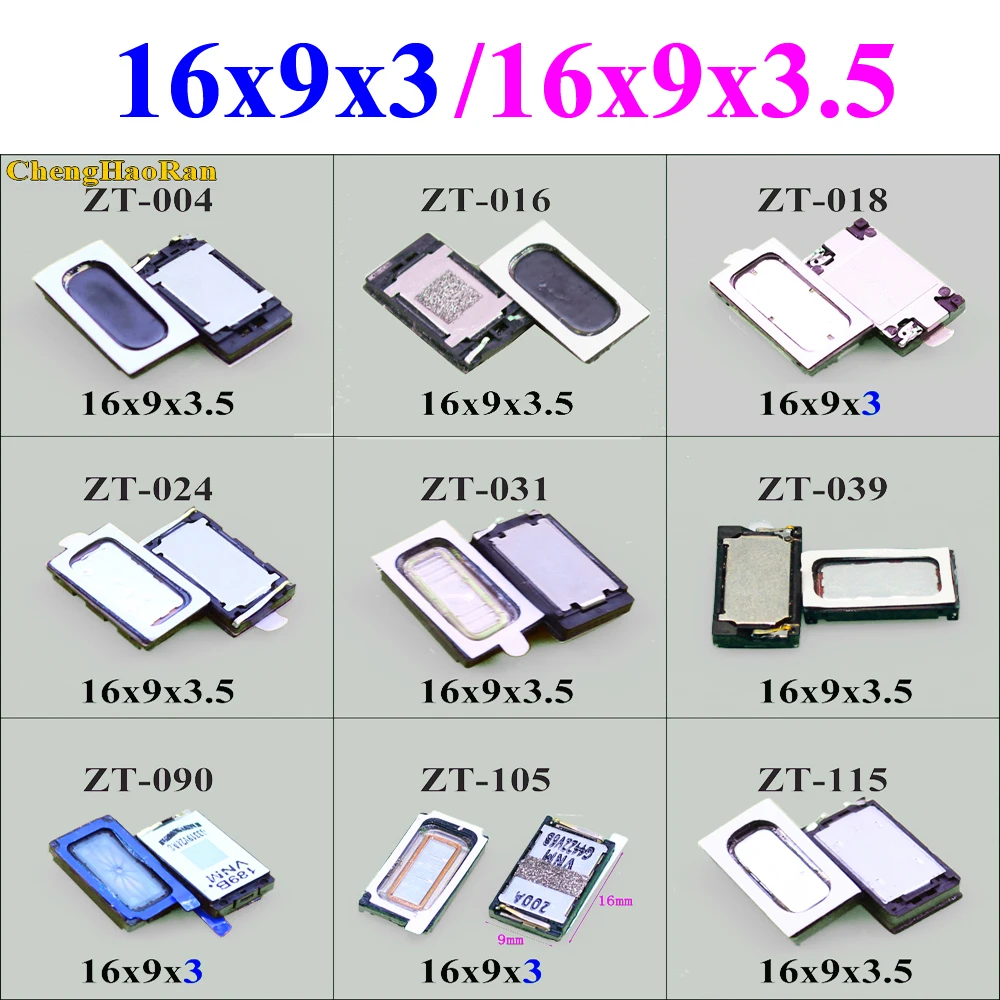 ChengHaoRan 2szt 16x9x3 Głośnik Głośnik Brzęczyk Dzwonek Dla Xiaomi Redmi 3 3s /Redmi Note 2 Note 3 Redmi Note 4 4x 16*9*3