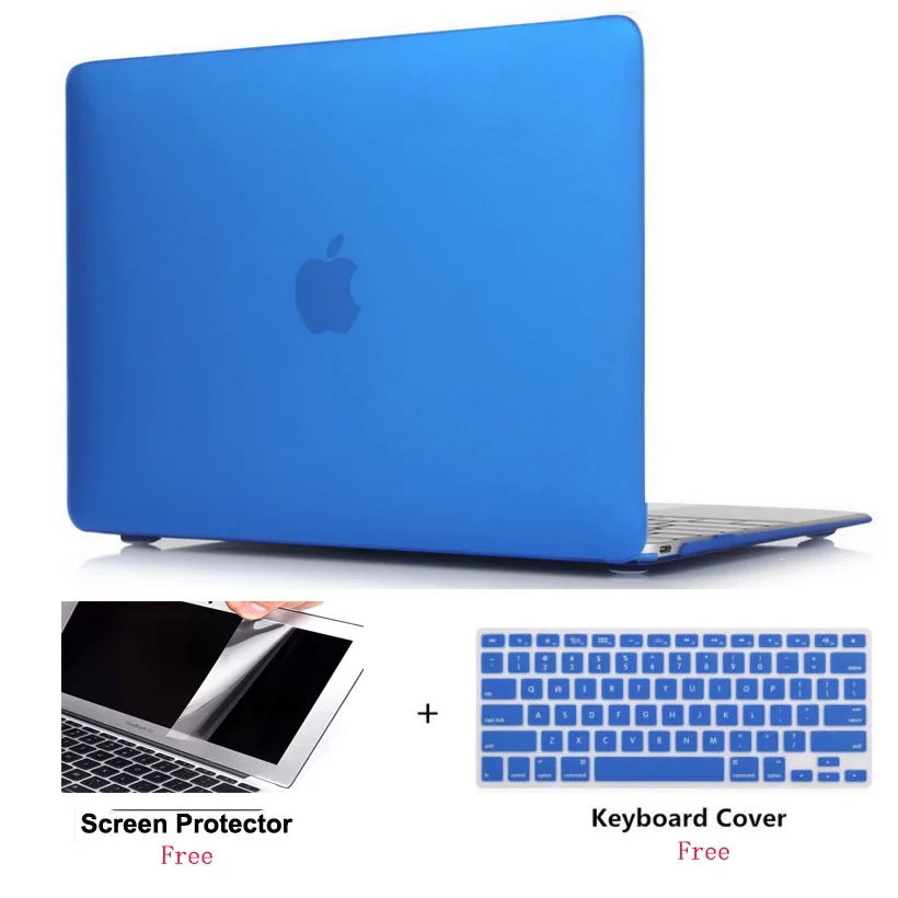 

3in1 Matte Laptop Case For Apple Macbook Pro Retina Air 11 12 13 15,inch For Apple Macbook Air13 Air11,New Pro 13 15 Hard Shell