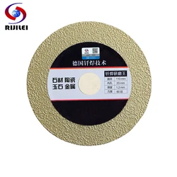 RIJILEI 4Inch 110*20*1.2mm Ultra-Thin Brazing Stone Saw Blade Cutting Metale Glass Ceramic Tiles Marble Cutting Blade MX09